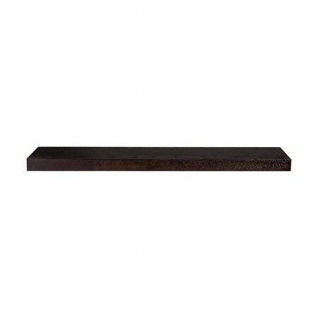 HOMEROOTS 43 in. Wooden Floating Shelf, Dark Espresso Brown 400833